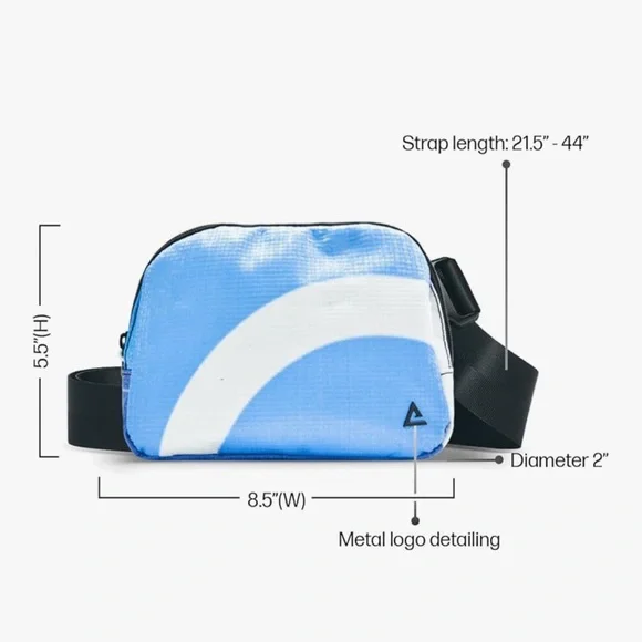 Rareform Small Zion Sling Bag | One-of-a-Kind | Travel Crossbody | Recycled - Picture 5 of 13